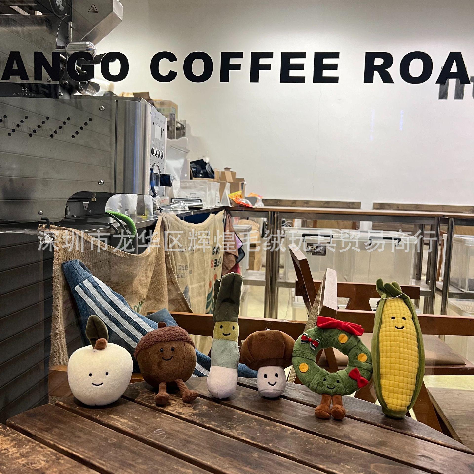 现货Jellycat蔬菜水果大葱玉米蘑菇橡果圣诞花环毛绒公仔挂件抓机