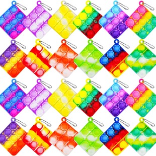 手指泡泡乐减压玩具解压灭鼠先锋钥匙扣挂件玩具趣味益智硅胶