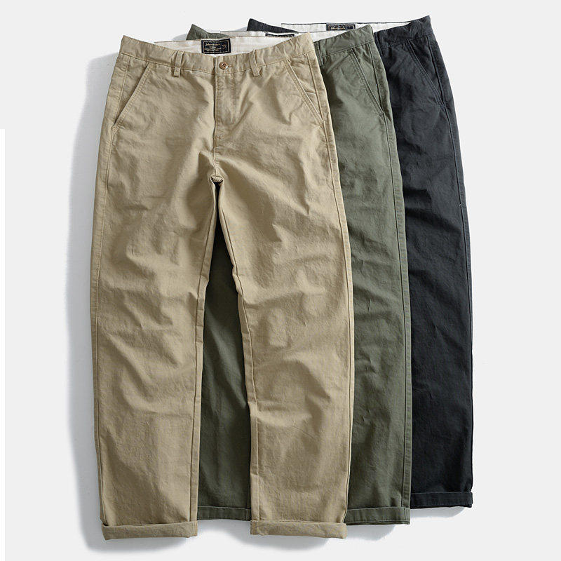 GM新潮~版型敲赞~自留推荐！纯棉工装裤男春秋款型宽松直筒休闲裤