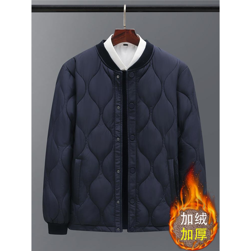 MAROLIO羽绒棉衣加加绒内胆爸爸棉服加厚爷爷秋冬装外套小棉袄