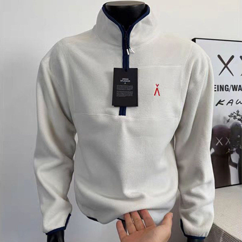 Home Daily~户外半拉链摇粒绒卫衣男保暖运动内搭立领套头打底衫