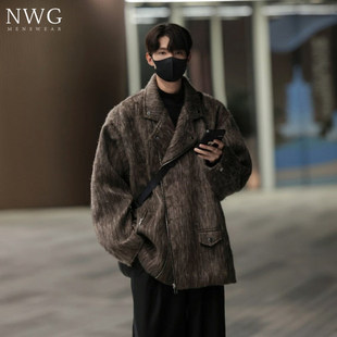 短款毛呢大衣男秋冬季2025新款高级感痞帅西装外套男韩系休闲夹克