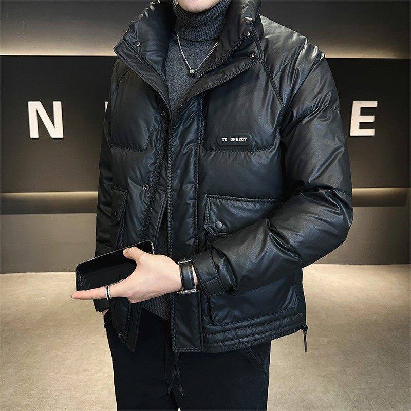 轻薄羽绒服男冬季2025新款潮牌高端立领加厚短款男士冬款外套潮