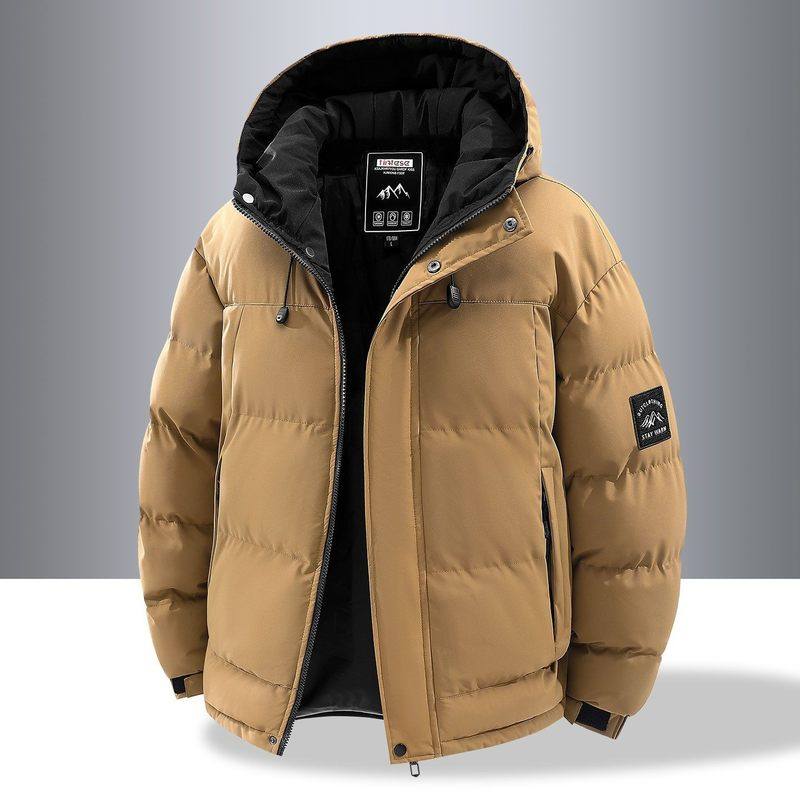 秋冬男士棉衣外套加厚冬季男装休闲连帽羽绒面包服冬装棉袄棉服男