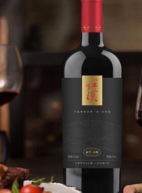 红漠宁夏葡萄酒 中国国产贺兰山东麓产区红酒干红臻酿750ml*1支
