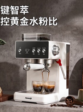 意式咖啡机冷热双萃奶泡研磨一体