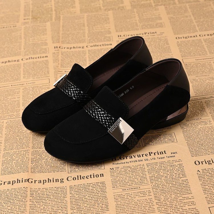 2026年新款真皮单鞋女粗跟中低跟女鞋方头松紧带牛皮黑色老人皮鞋,女鞋,浅口单鞋,淘宝优惠券,粉丝福利购,淘宝优惠卷