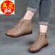 品牌特价 冬短靴马丁靴保暖加绒棉鞋 真皮牛筋软底妈妈鞋 2026年新款