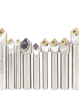 数控倒角刀杆 可舍式倒角刀 白色防震直柄刀杆45 60Q度 90度 120