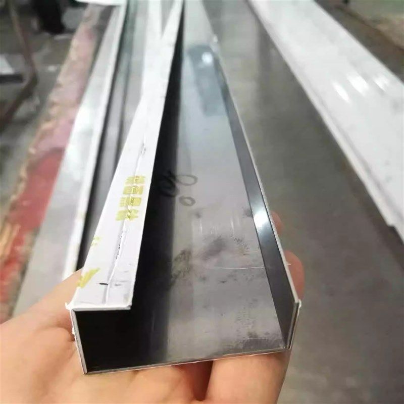 定制304不锈钢装饰收边条门框包边u型槽 护角踢脚线 异型吊顶线
