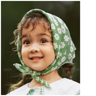 儿童摄影外景道具碎花小方巾头巾眼镜影楼宝宝拍照用品