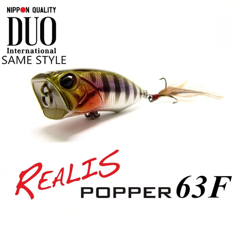 日本进口DUO路亚饵波扒9克RealisPOPPER64水面系鲈鱼浮水远投饵