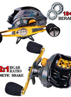 PRO BEROS新款金属水滴轮18+1轴路亚鱼线轮 微物轮海钓轮渔轮