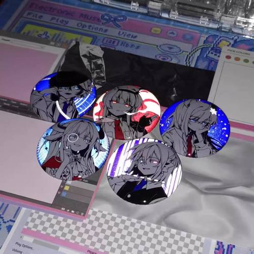 【全店满20包邮】动漫周边英法美瓷俄那兔反光吧唧自制谷子