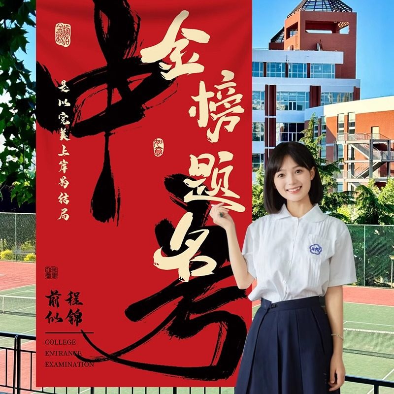 中考高考加油挂布励志文字条幅金榜题名横幅教室班级背景墙装饰品,节庆用品/礼品,节日装扮用品,淘宝优惠券,粉丝福利购,淘宝优惠卷