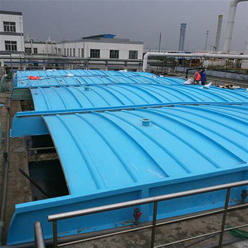 玻璃钢污水池拱形盖板臭气收集密封集气罩废气弧形防臭盖板