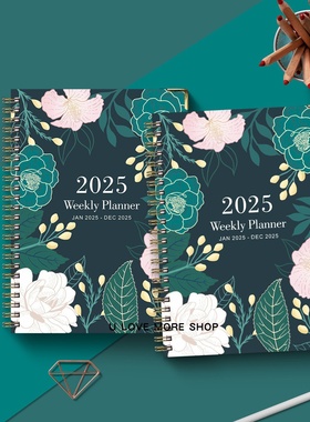 2024 2025 Agenda Planner Book Weekly Monthly Office Notebook