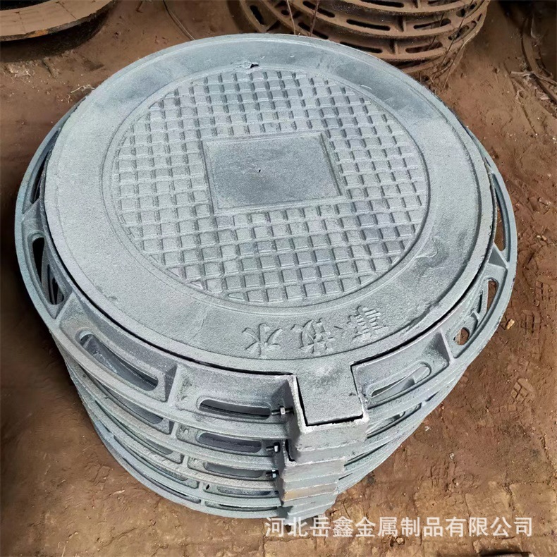 球墨铸铁井盖圆形重型盖板圆500雨水污水门窨井盖方形电力沙井盖