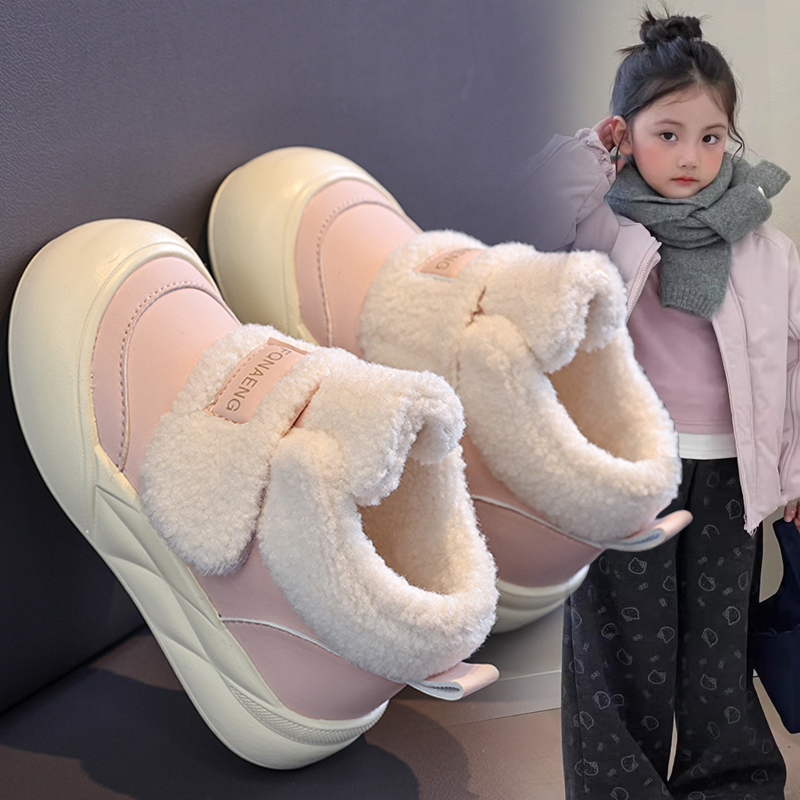 女童大棉鞋保暖雪地靴加绒棉靴