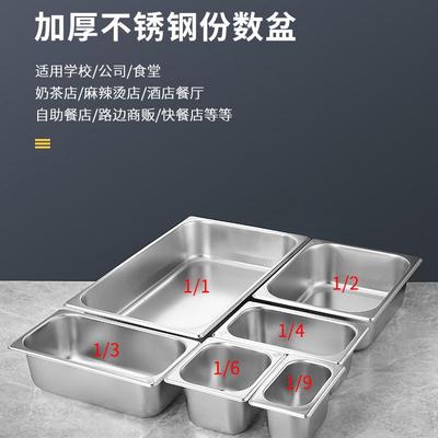 分数盘带盖奶茶店特厚不锈钢盆