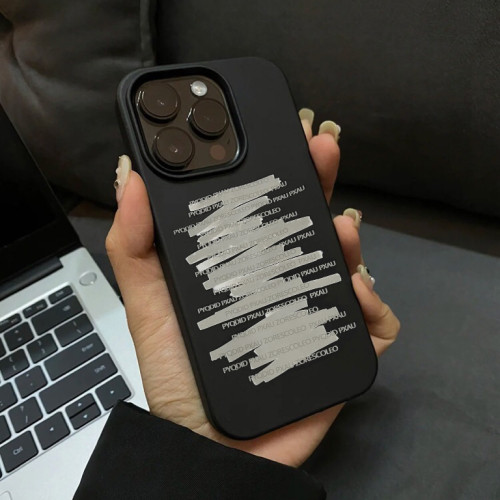 原创高级感美式涂鸦字母适用于iPhone14promax壳苹果14pro创意13promax个性13磨砂12pro情侣11/12简约xr