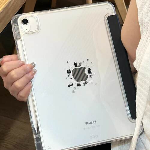 新款黑猫贴纸air6ipad保护套air5保护壳pro2024透明pro11寸mini6防摔ipad10适用于苹果ipad10.2亚克力