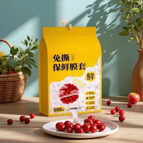 壁挂抽取式一次性保鲜膜套食品级剩菜套保鲜袋家用冰