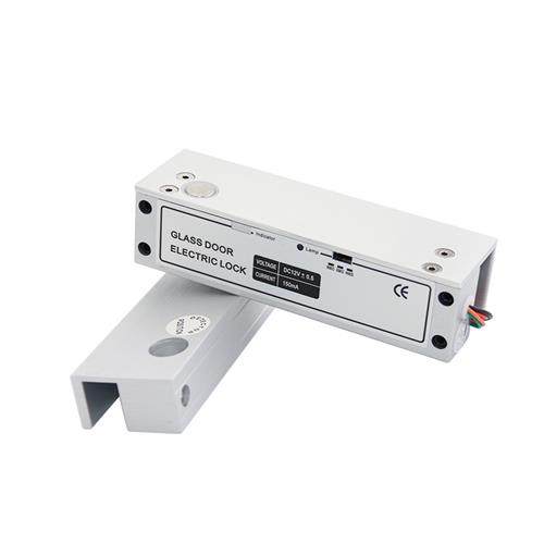 上下无框玻璃门锁 门禁电插锁 上下无框玻璃门锁铝合金 5线电插锁