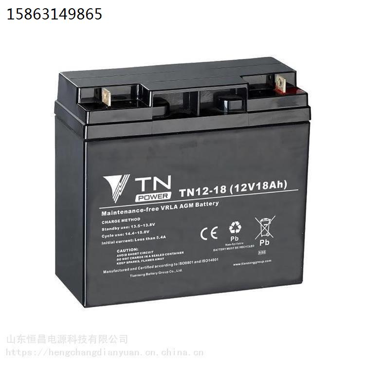 蓄电池TN12-18 12V18AH铅酸免维护直流屏电瓶UPS备用电源