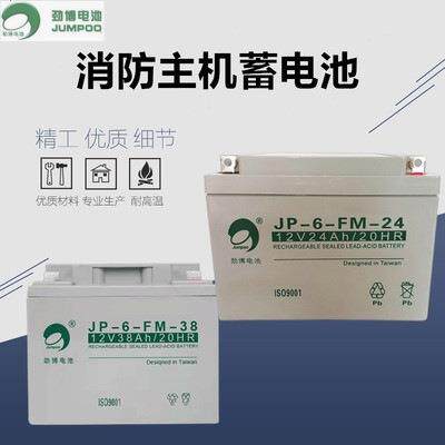 蓄电池JP-6-FM-24海湾松江消防主机系统备用蓄电池12V24AH38A