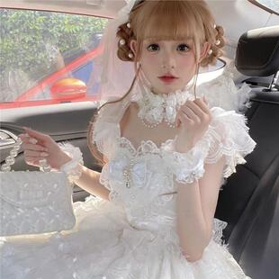 【羽之谣】韩菇凉~原创设计Lolita洋装甜美花嫁jsk吊带连衣裙夏季