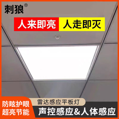 人体感应平板灯雷达声控智能感应