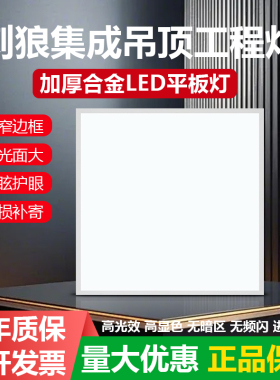 集成吊顶600x600led平板灯60x60LED面板灯石膏矿棉板天花工程灯盘