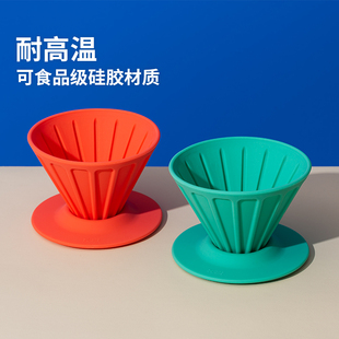 熊与杨 隔热咖啡器具 便携手冲咖啡滤杯过滤杯旅行v60滤杯滴漏式