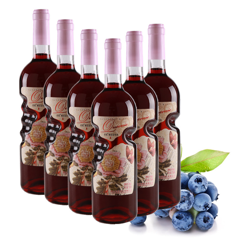六瓶 贵妮蝶恋蓝莓酒 天使之手甜型果酒