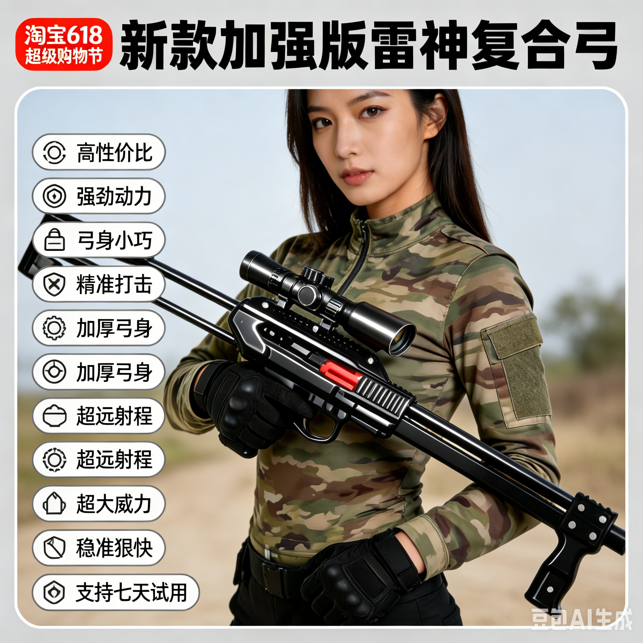 弹弓打山鸡专用雷神弓成年人户外