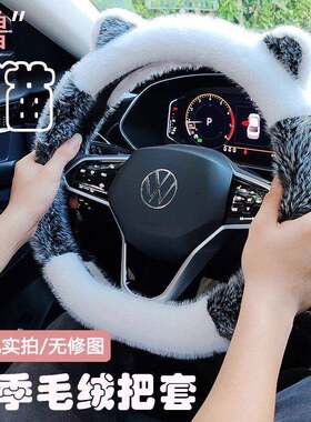奥迪方向盘套新A4L A6L A3 Q2L Q3 Q5L Q7 A5 A7冬季毛绒汽车把套