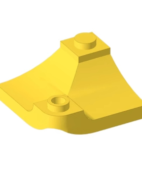 小颗粒积木MOC 73682 3x3x1 装饰街景房屋顶零配件 斜面板 弧形砖