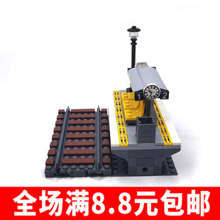 城市火车铁路候车亭等车站高铁地铁中转站车站moc积木场景配件包
