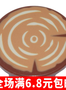 小颗粒积木moc配件14769pb196 木柴树桩年轮印刷零件