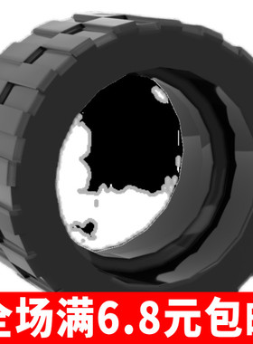 MOC积木 30648 拼插积木散件中国国产零件 轮皮配55982轮毂使用