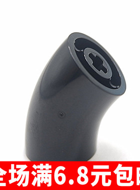 国产小颗粒积木65473 2x2 45° 弧形十字孔圆砖益智零件拼插 MOC