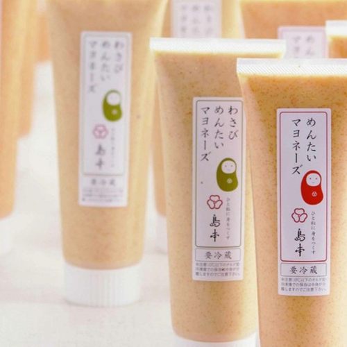 日本福冈特产岛本明太子蛋黄酱面包沙拉拌料西葫芦明太子