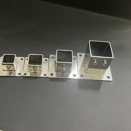不锈钢方管法兰底座镀锌方管固定连接件栏杆护拦立柱脚套底座配件