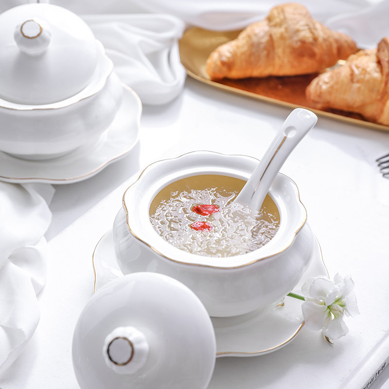 纯白迷你燕窝带盖碗陶瓷炖盅酒店家用隔水炖小号汤盅汤罐甜品蒸盅,厨房/烹饪用具,炖锅/炖煲/汤煲,淘宝优惠券,粉丝福利购,淘宝优惠卷