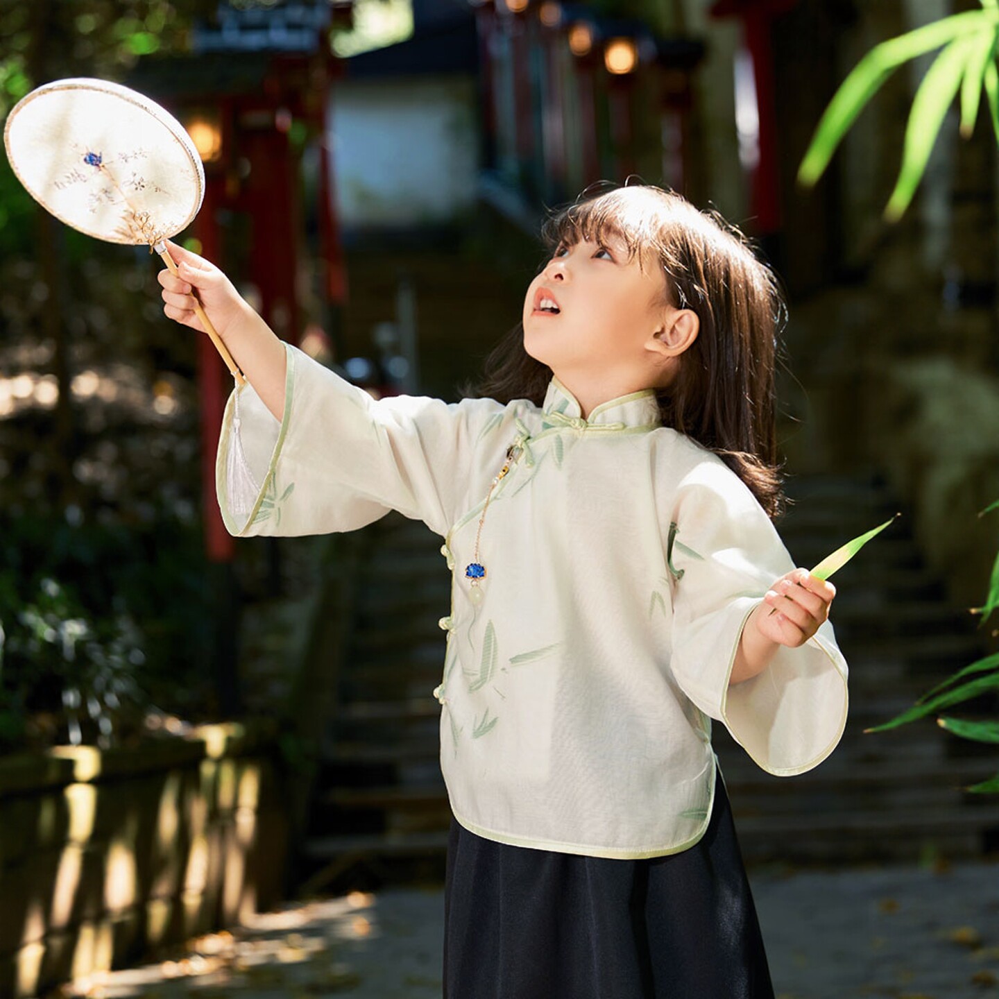 上衣儿童旗袍秋款女春秋夏季中国风民国风民国装女童夏汉服古装秋图片
