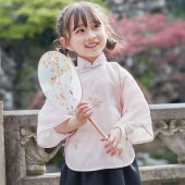 儿童旗袍女春秋夏季 女童夏上衣模特包边 中国风民国风民国装
