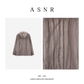 辫子老板生日会 衣长68翻领冬高端全抽刀天鹅绒水貂皮草2801