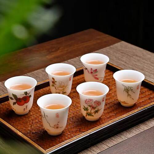 德化白瓷茶杯功夫茶杯主人杯
