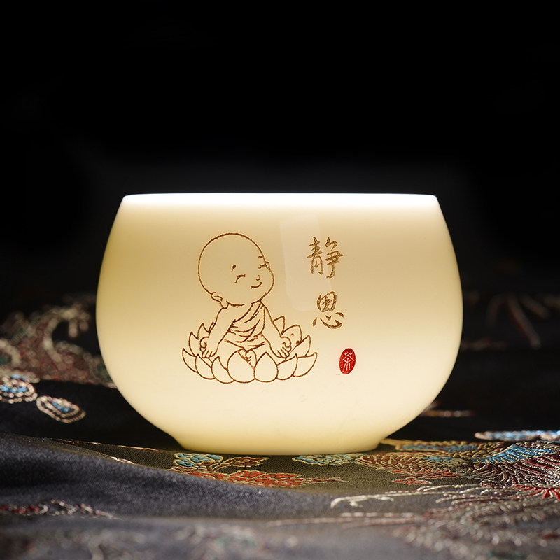 免费定制姓氏茶杯主人杯单杯品茗杯LOGO定制羊脂玉高端白瓷功夫杯,餐饮具,茶杯,淘宝优惠券,粉丝福利购,淘宝优惠卷